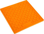 LickiMat Classic Buddy, Cat Slow Feeder Lick Mat, Boredom Anxiety Reducer; Perfect for Food, Treats, Yogurt, or Peanut Butter. Fun Alternative to a Slow Feed Cat Bowl or Dish, Orange