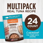 Instinct Healthy Cravings Grain Free Real Tuna Recipe Natural Wet Cat Food Topper by Nature's Variety, 3 oz. Pouches (Case of 24)