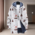 Oversized Full Zip Hoodie for Men Sherpa Fleece Lined Jacket with Hood Soft Warm Winter Coat with Pockets