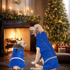Doglay Dog Coat, Waterproof Dog Jacket Pet Winter Coat for Cold Weather with Thicken Furry Collar, Reflective Puppy Winter Jacket Warm Fleece Lining for Small Medium Large Pets