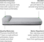 Diggs Bolstr Orthopedic Dog Bed with Headrest - Dog Crate Bed for Evolv Crate & Other Standard Pet Kennels - Durable & Comfortable - (Large)