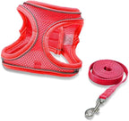 2-in-1 No Pull Dog Harness & Retractable Leash, Adjustable Dog Harness, No Pull Step-in Soft Mesh Puppy Vest Harnesses, Adjustable Puppy Vest for Small Medium Dogs and Cats