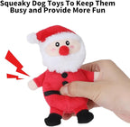 Squeaky Dog Toys Durable Push Puppy Toys for Chewing Interactive with Crinkle Paper for Small Medium Dogs