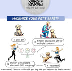 Dog Tags Personalized for Pets,Dog Name Tags QR Code,No Subscription Fees,Modifiable Pet Online Profile,Stainless Steel,No App Required,for Dogs and Cats Small,Medium,Large(Round,Small)