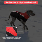 IDOMIK Dog Winter Coat, Reflective Waterproof Dog Jacket for Cold Weather, Warm Pet Coats for Small Medium Large Dogs, High Collar Doggy Fleece Snow Jacket, Winter Vest with Adjustable Buckle,XXL