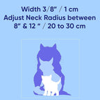Pawtitas Halloween Cat Collars for Cats Adjustable Collar Glow in The Dark Feature and Safety Breakaway Buckle and Removable Bell to Match Your Halloween Cat's Costume - Black Cat Pattern