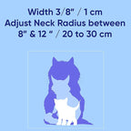 Pawtitas Glow in The Dark Cat Collar Set of 2 with Safety Buckle and Removable Bell Cat Collar Kitten Collar Blue Cat Collar + Orange Cat Collar