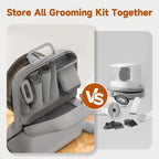 BONJELA Pet Grooming Vacuum and Dryer for Dogs with 3L Large Canister, Dog Grooming Vacuum Able to Store All Attachments, Powerful 15000Pa Suction Dog Vacuum for Shedding Grooming, Grey