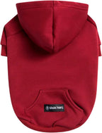 Spark Paws Dog Hoodie – Premium Dog Sweater for Small, Medium, and Large Dogs | Warm Outfits for French Bulldogs, Pitbull, Puppy, Winter Jacket Alternative - Burgundy - M