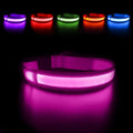 MASBRILL Light Up Collar - Rechargeable LED Dog Collar for Night Walking, Flashing Light, Fits Small to Large Dogs