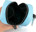 COOWONE Dog Treat Pouch for Training, Portable Dog Walking Bag Built in Poop Dispenser, Pocket Sized Pet Pouches, Doggie Puppy Snack Rewards Bag, Treat Carrier Holder with Clip (Blue)