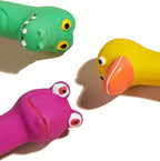 3 Pack Squeaky Latex Dog Toys Standing Stick Animal Puppy Fetch Interactive Play for Small Medium Dogs