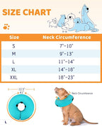 Supet Inflatable Dog Cone for Dogs to Stop Licking, Dog Neck Donut Collar Recovery E Collar to Stop Licking, Soft Pet Cone for Small Medium Large Dogs