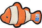 Spunky pup Clean Earth Plush Dog Toy with Squeaker - Recycled, Eco-Friendly, Floats for Beach, Lake, Pool - Clownfish
