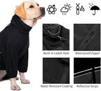 Dog Raincoat,Waterproof Windproof Rain Jacket,All-Weather Jacket,for Small Medium Large Extra Large Dogs (Black, Small)