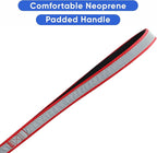 Pawtitas Personalized Dog Leash Embroidered Customize Your Pet Name & Phone Number Puppy Reflective 6 ft Long Large Red Custom Tag Name, Red Reflective 🔦 Padded