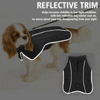 Fragralley Dog Coat Large, Waterproof Dog Jacket with Warm Fleece Lining, Adjustable Reflective Dogs Winter Coat, Turtleneck Pet Coats for Cold Weather (Black XXL)