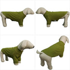 Lovelonglong Ribbed Dog T-Shirt Cotton Knitted Dog Sweaters for All Season Pet T-Shirts for Large Medium Small Dogs Olive Green L