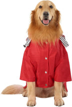 HDE Dog Raincoat Poncho Double Layer Zip Rain Jacket with Removable Hood, Leash Hole for Small to 3XL Dogs and Puppies Red - 2XL