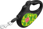 WAUDOG Retractable Dog Leash 10 Ft- 360° Tangle Free - Heavy Duty Pet Walking Leash for X-Small Small Medium Large Dog or Cat with One-Handed Brake Pause Lock (XS, Avocado)