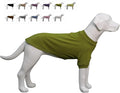 Lovelonglong Ribbed Dog T-Shirt Cotton Knitted Dog Sweaters for All Season Pet T-Shirts for Large Medium Small Dogs Olive Green S