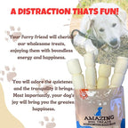Amazing Dog Treats - Beef Cheek Rolls (6" Regular - 40 Pcs Bulk) - Safe Rawhide Alternative Dog Chew - Great for Power Chewers - Long Lasting Dog Chew - Retriever Rolls for Dogs…