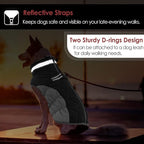 AOFITEE Dog Coat, Warm Dog Jackets for Large Dogs, Reflective Turtleneck Dogs Winter Coat with Harness Built in, Waterproof Windproof Pet Snow Jacket Fleece Vest for Cold Weather, Grey XXL