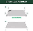 FXW TitanNest Chew-Proof Elevated Dog Bed, Raised Cot for Indoor/Outdoor/Camping Use, Durable & Waterproof Cooling Pet Bed for Medium Dogs, 41.0" L x 27.0" W x 5.0" H, Black