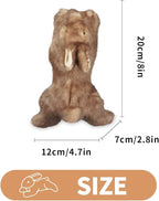 ALL FOR PAWS Classic Rabbit Squeaky Doy Toy, Bunny Dog Toy for Small Medium Breed, Puppy Fetch Toy with Squeaker, Plush Chew Dog Toy, 8 x 2.8 x 4.7 inches, Brown Rabbit -Small Size