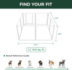 FXW Pawadise Acrylic & Wire Mesh Indoor Dog Playpen, Heavy Duty 24 Inch 8 Panels Metal Dog Pen for Puppy and Small Dogs, White│Patented