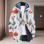 Oversized Full Zip Hoodie for Men Sherpa Fleece Lined Jacket with Hood Soft Warm Winter Coat with Pockets