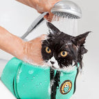 AWOOF Cat Grooming Bag Adjustable Cat Bathing Bag Anti Scratch Bite Polyester Soft Durable Mesh Cat Shower Bag for Small Medium Large Cats