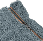 Gooby Sherpa Vest - Stone Blue, 3X-Large - Warm Fuzzy Fleece Step in Dog Jacket - Winter Small Dog Sweater for Everyday Use