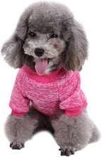 Jecikelon Dog Clothes Dogs Sweater Soft Puppies Clothing Winter Puppy Sweaters Warm Outfit for Dogs Small XXS XS Cat Apparel (Large, Rose red)