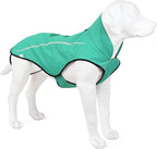 Mile High Life Dog Raincoat, Adjustable Waterproof Reflective Rain Jacket for Small Medium Large Dogs, Lightweight Breathable Pet Rain Coat with Leash Hole(Green,S Chest 22-25")
