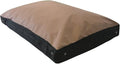 Premium Mixed Shredded Memory Foam Overfilled Orthopedic Pillow Pet Dog Bed with Inner Cover and Washable Durable Tough Oxford Fabric External Cover case (XL 48x30 inches, Standard Brown)
