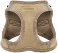 Best Pet Supplies - All Weather Mesh/Plush, Reflective, No Pull Harness for Small, Medium Dogs, Cats - Secure with Hook & Loop Fastener, Buckle, Double D-Rings - Latte Suede, M