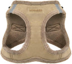 Best Pet Supplies - All Weather Mesh/Plush, Reflective, No Pull Harness for Small, Medium Dogs, Cats - Secure with Hook & Loop Fastener, Buckle, Double D-Rings - Latte Suede, L