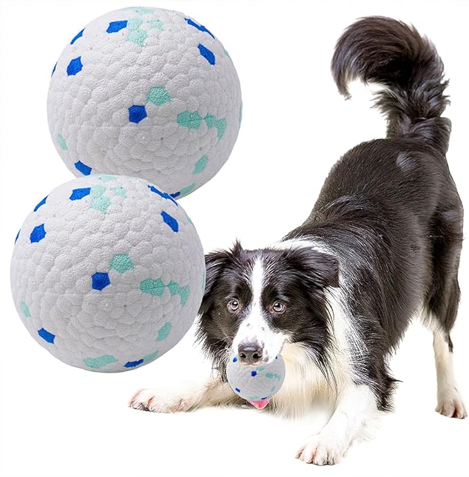 Dog Balls Toys for Aggressive Chewers, Indestructible Durable Bouncy Floating Balls for Dogs to Fetch, Durable Solid Rubber Ball for Training Dog(2 PCS)