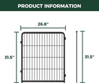 FXW Acrylic & Metal Unleashed Indoor Dog Playpen - Stress-Free and Safe Play, Heavy Duty 32 Inch 2 Wire Panels Dog Pen for Small and Medium Dogs, Black│Patented