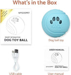 Interactive Dog Balls, Smart Dog Toys, 4 Movement Modes, Durable TPU Squeezably Elastomeric Material, Motion Activated Automatic Moving Rolling Ball for Dogs 20-60 lbs
