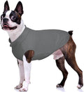 FUAMEY Dog Fleece Vest for Large Dogs,Warm Stretchy Dog Sweatshirts Pullover with Leash Hole Dogs Sweater Soft Pet Turtleneck Cozy Pet Vest Lightweight Sleeveless Grey L