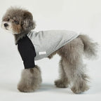 Dog Shirt for Small and Large Dogs Raglan Cotton T-Shirts Soft Breathable Dog Shirts pet Clothes Gray Series (Small, Gray/Black)