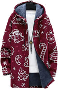 Oversized Full Zip Hoodie for Men Sherpa Fleece Lined Jacket with Hood Soft Warm Winter Coat with Pockets