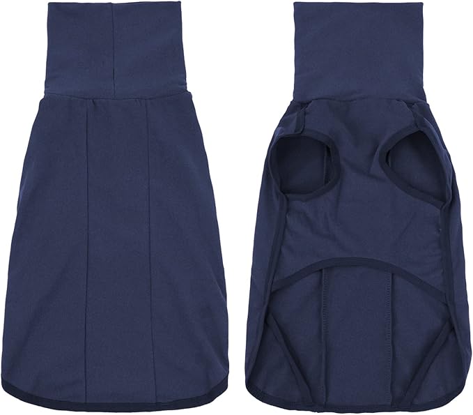 Dog Sweater Pullover Cold Weather Vest for Dogs Dog Sweatshirt & Jacket for Indoor and Outdoor Use (Large, Navy Blue)