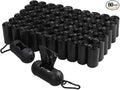 1200 Counts Dog Waste Poop Bag, Dog Poop Waste Bags with 2 Dispensers, Black, F