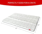 Dog Bed Crate Mat(42" X 28"), Soft Plush Dog Bed Pad Machine Washable Crate Pad, Dog Sleeping Mat with Anti Slip Bottom