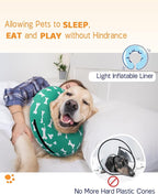 Supet Inflatable Dog Cone Collar Alternative After Surgery, Doggie Neck Donut Collar Recovery ECollar for Post Surgery, Soft Dog Cone for Small Medium Puppies Cats