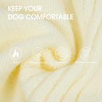 IECOii Great Dane Sweater,5XL Extra Large Sweater for Giant Breed Dogs in Winter,Turtleneck Cold Weather Knit Clothes,Machine Washable,Elastic Pullover for Saint Bernard,Mastiff (White,XXXXXL)