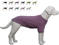 Lovelonglong Ribbed Dog T-Shirt Cotton Knitted Dog Sweaters for All Season Pet T-Shirts for Large Medium Small Dogs Taro Purple 2XL